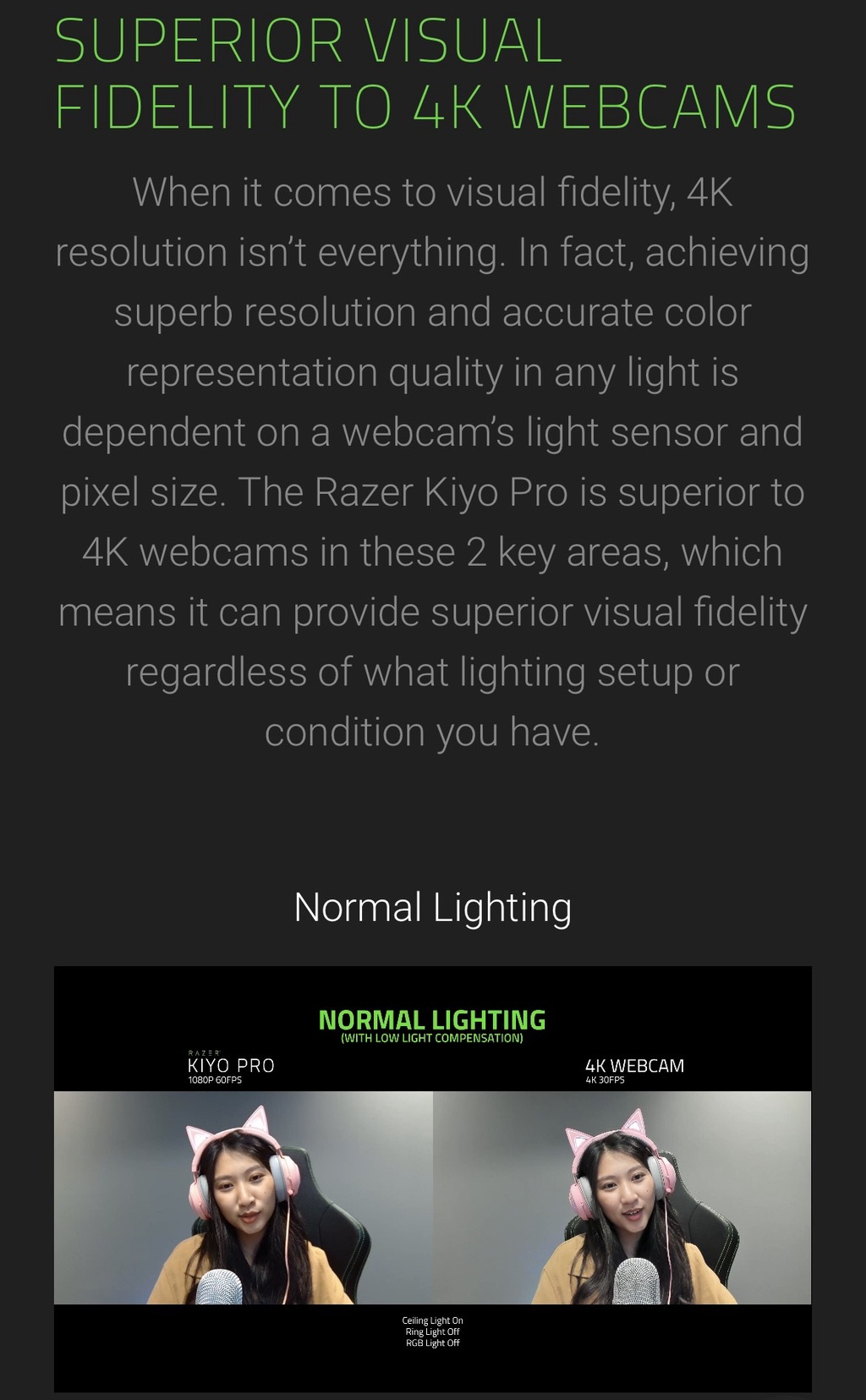 Razer Kiyo Pro - USB Camera with High-Performance Adaptive Light Sensor ...