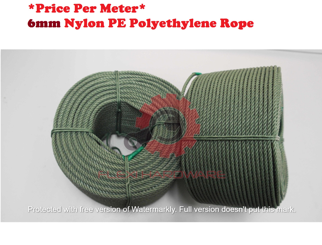 Price Per Meter* 6mm Nylon PE Polyethylene Rope