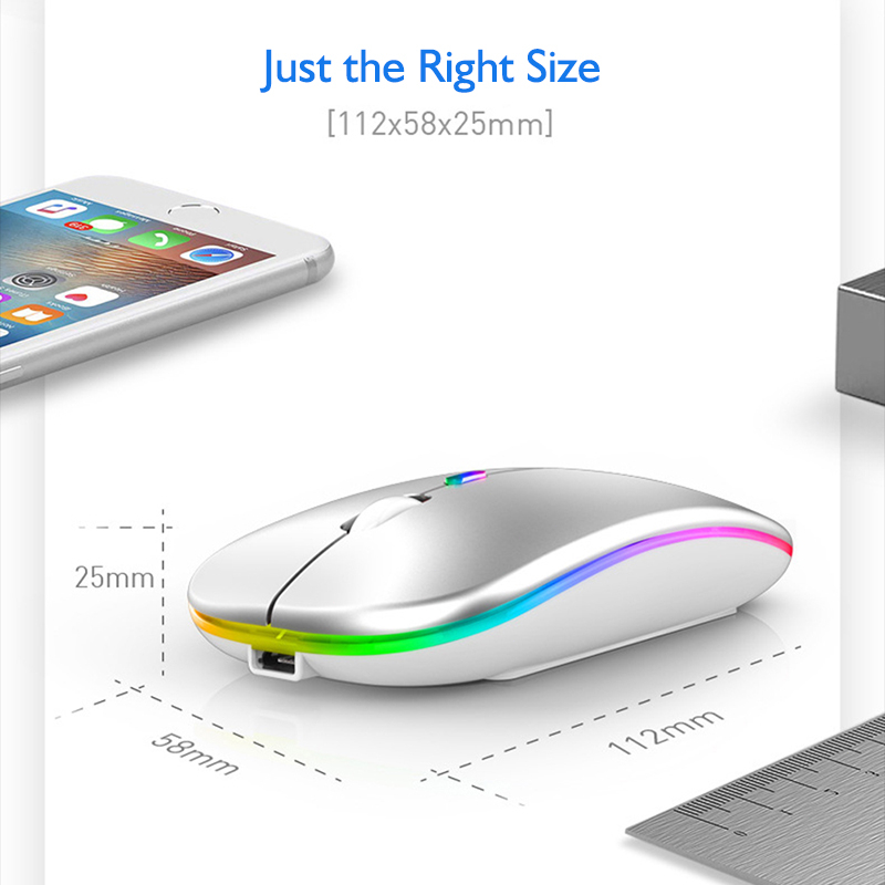 🔥Local Stock🔥Wireless Mouse Bluetooth 2.4Ghz Receiver Optical ...