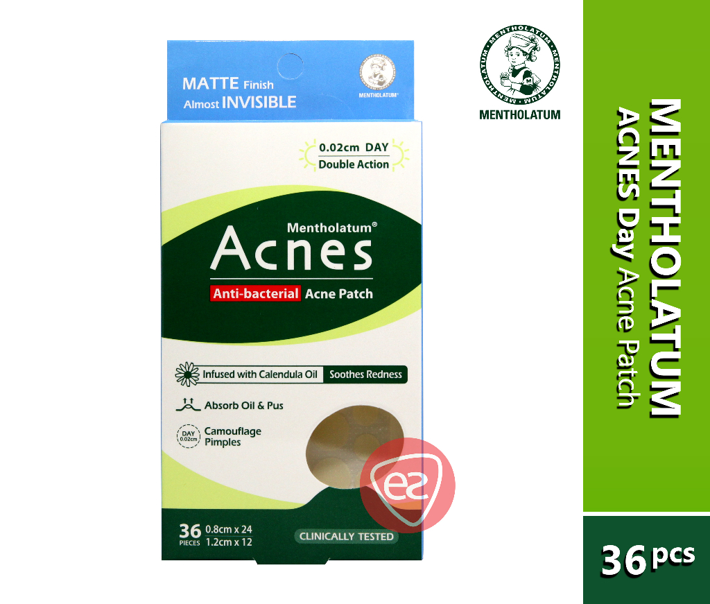 Mentholatum Acnes Anti-Bacterial Acne Patch ( Day 36 Pcs / Night 36 Pcs ...