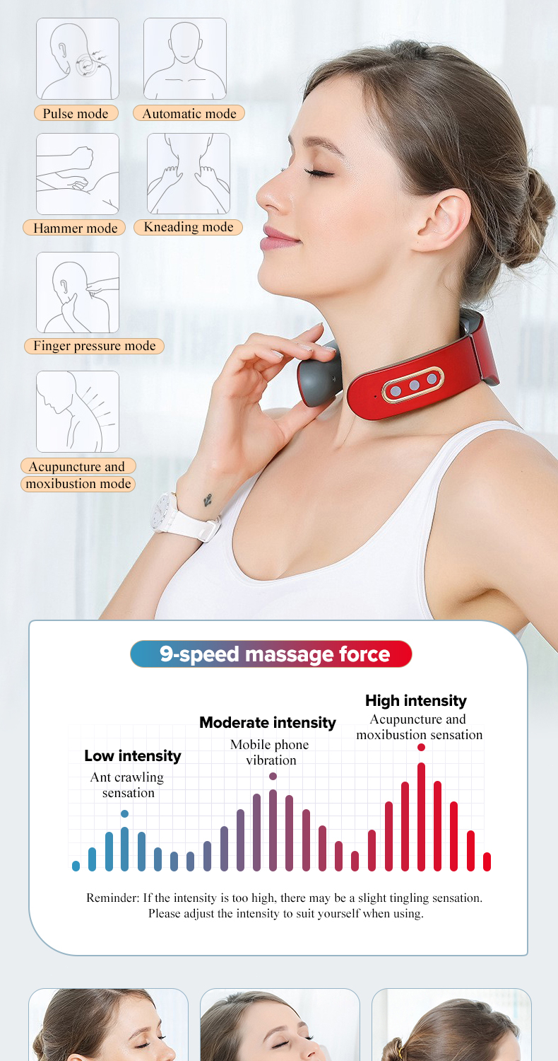 YOGO Neck Massager Electric With 8 Head Back Neck Spine Cervical Body ...
