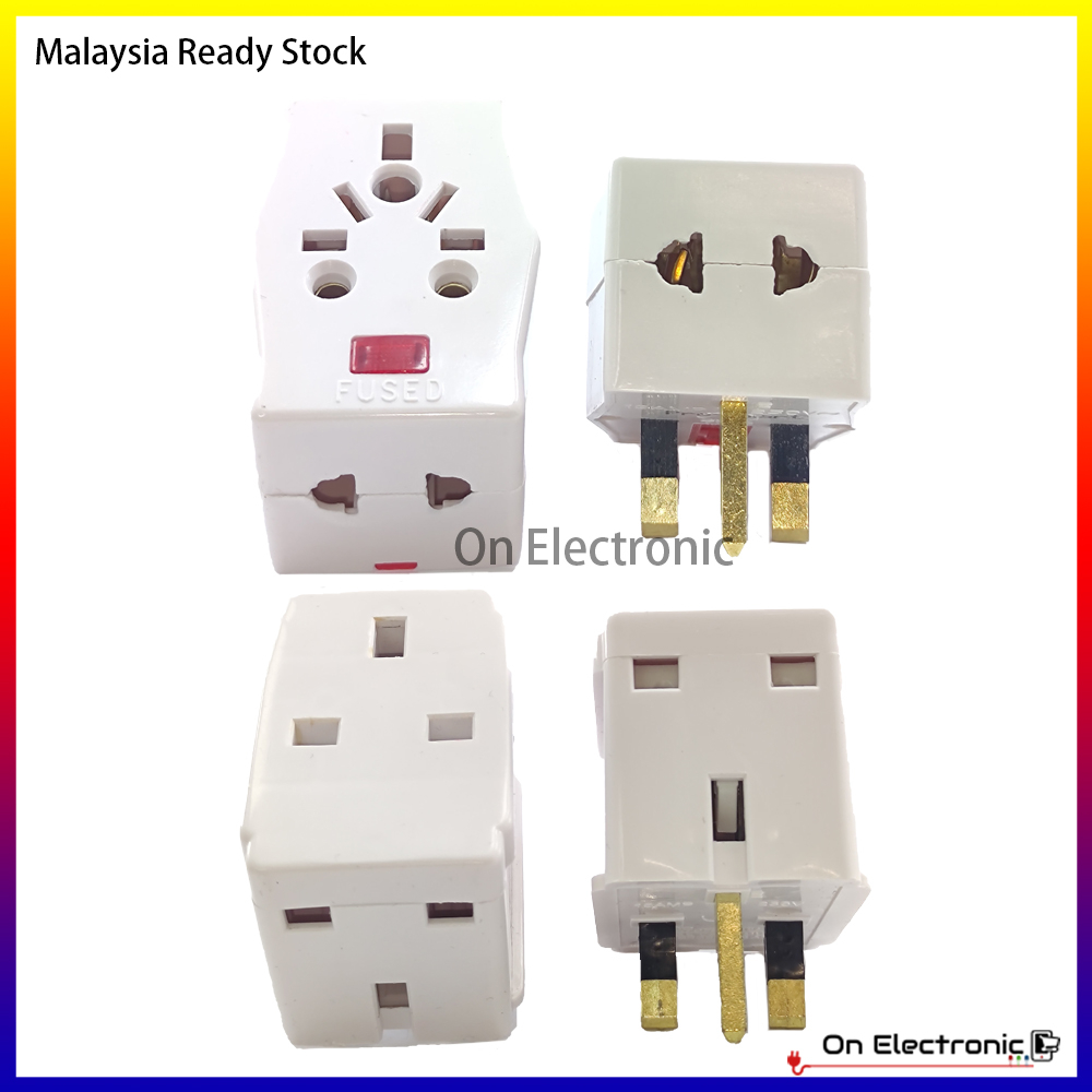 3 Way 13A Multi Universal Socket Adaptor Travel Extension Plug Multi ...
