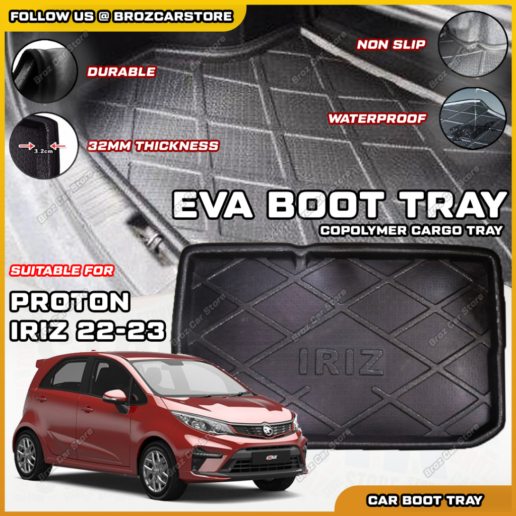 📥 For Proton Iriz 22-23 EVA Copolymer Car Boot Tray Luggage Cargo Trunk ...
