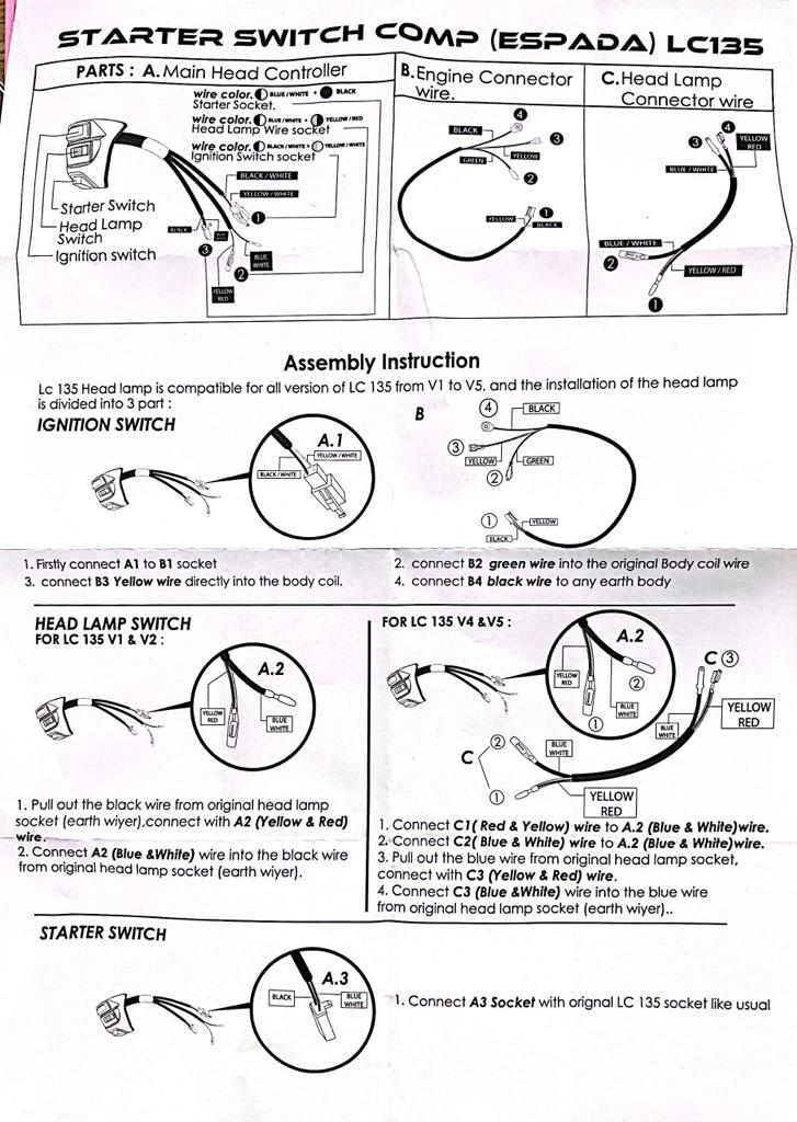 DOUBLE SIGNAL on off Handle switch LC135 V1 V2 V3 V4 V5 V6 V7 EGOS ...