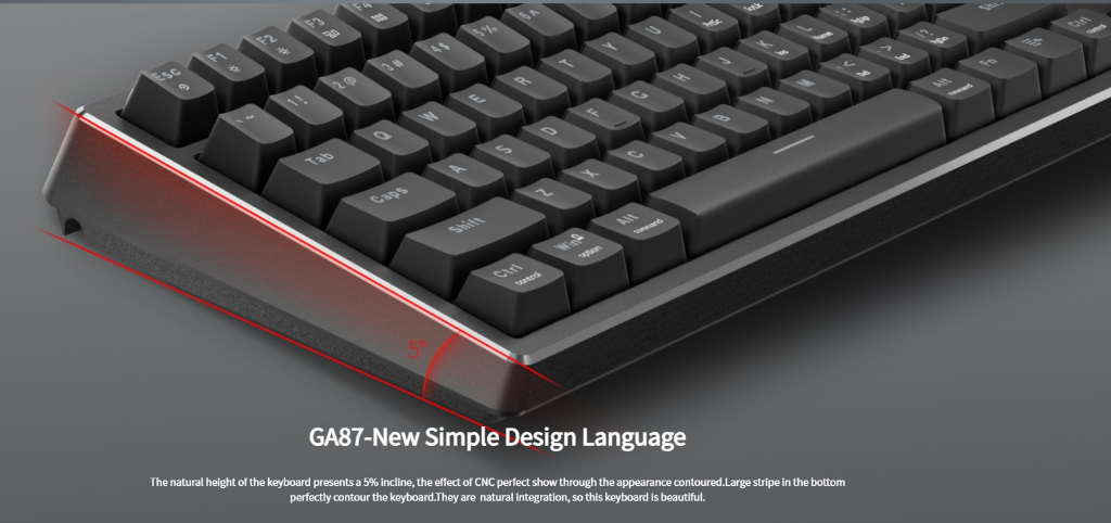 1st Player Gaster Mount Gasket GA87 Black / White RGB 93 Keys Gaming ...