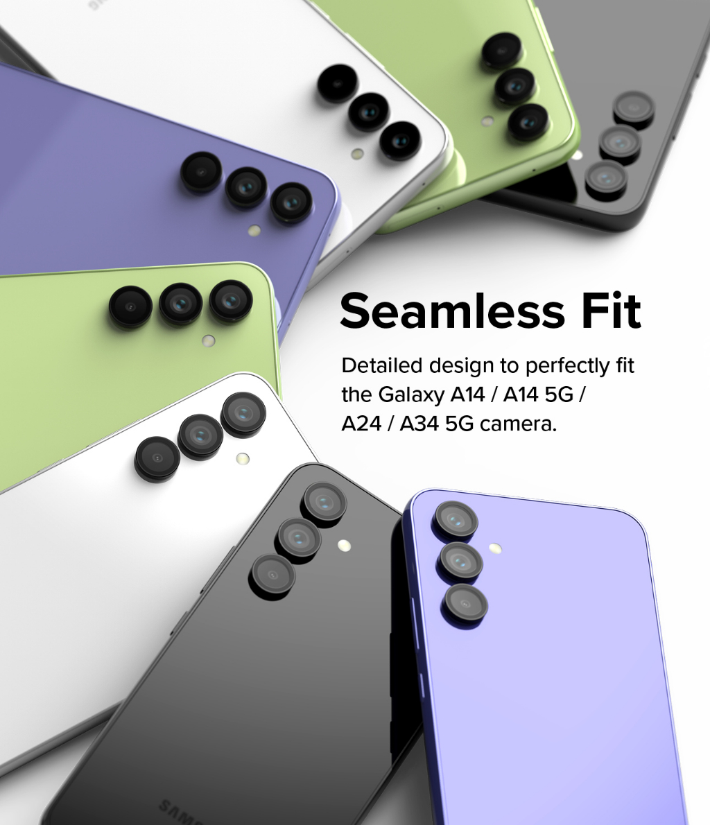 RINGKE® CAMERA LENS FRAME GLASS Samsung Galaxy A14/ A14 5G/ A24/ A34 5G ...