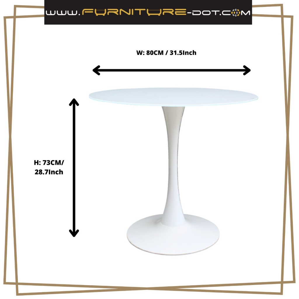 Slate Round Bistro Table / Tulip Round Table - FRM5212 | Shopee Malaysia