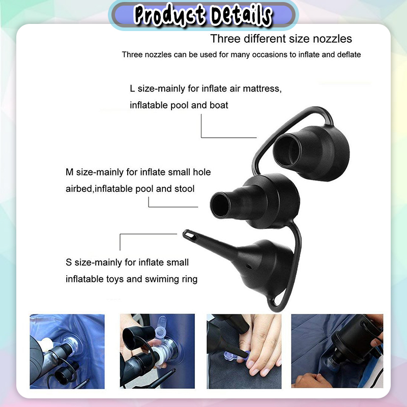 [Choo Choo Toy] 充气泵 Portable Inflatable Electric Air Pump Inflator ...