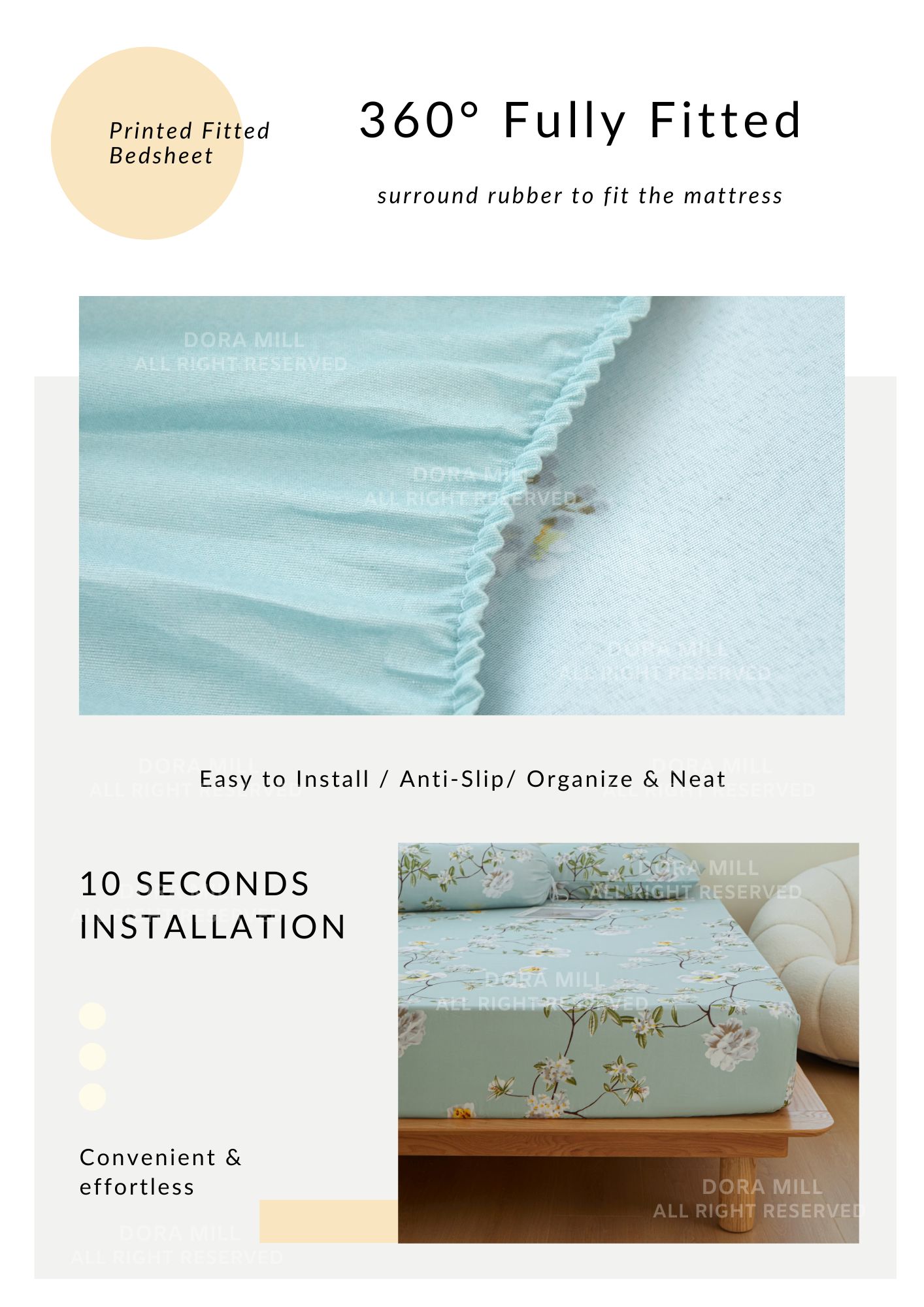 Choice] 4in1 2in1 Queen King Single Bedsheet Set Cadar Murah