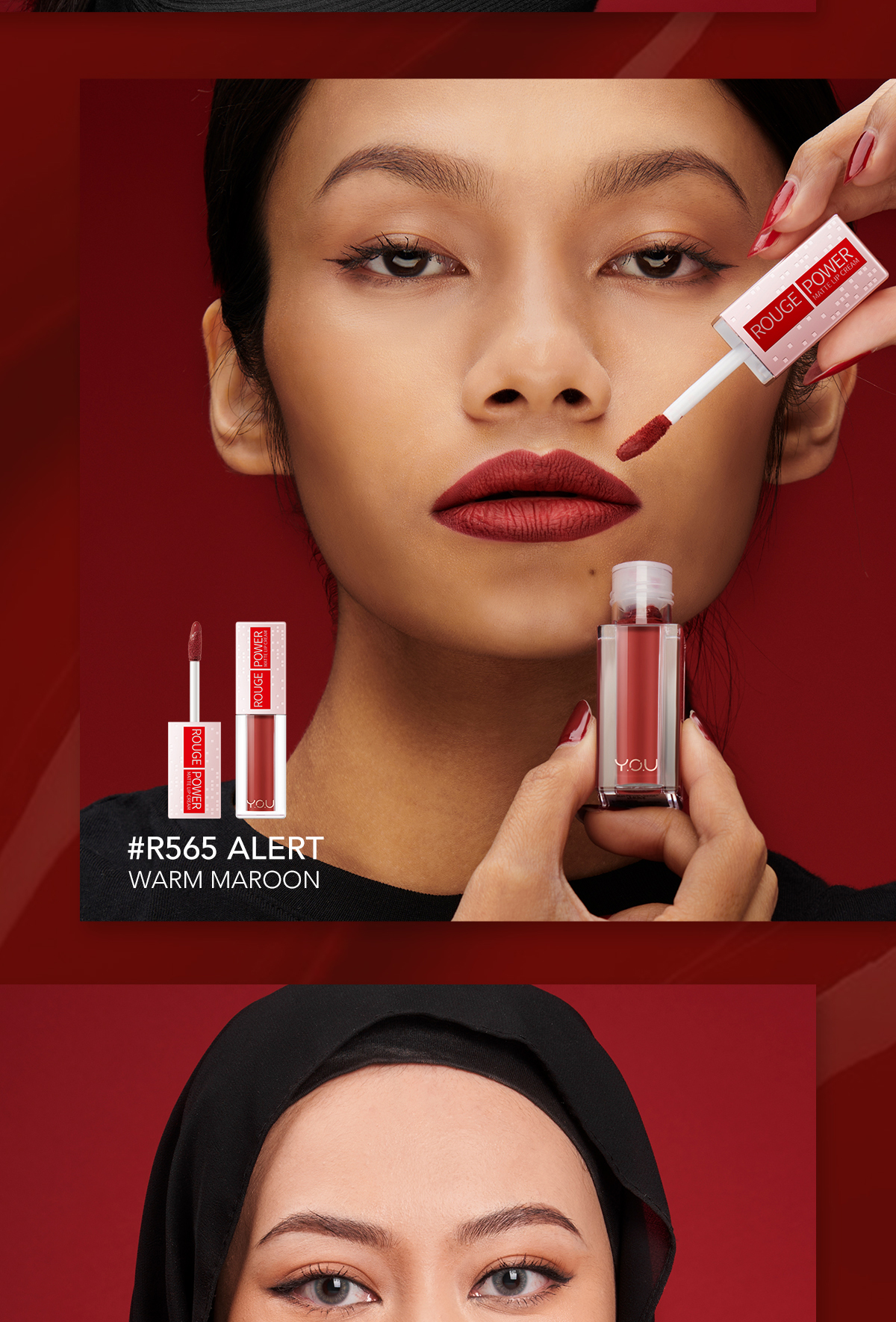 YOU Rouge Power Matte Lip Cream Lipstick Matte Finish 18H Long