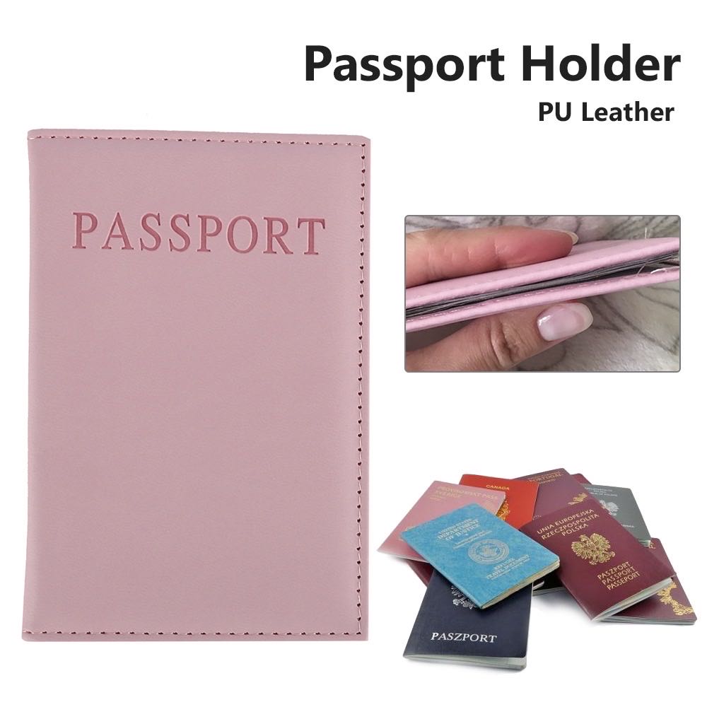 Pink Cherry Blossoms Passport Holder With Card And Ticket
