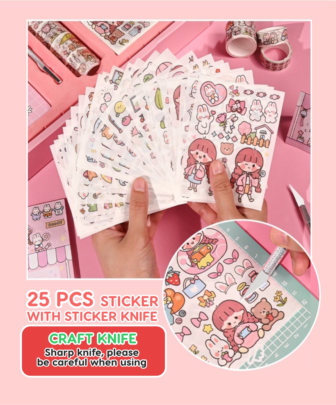 [Clearance] Kids Note Book Gift Set Buku Nota Cute Sticker Scrapbook ...