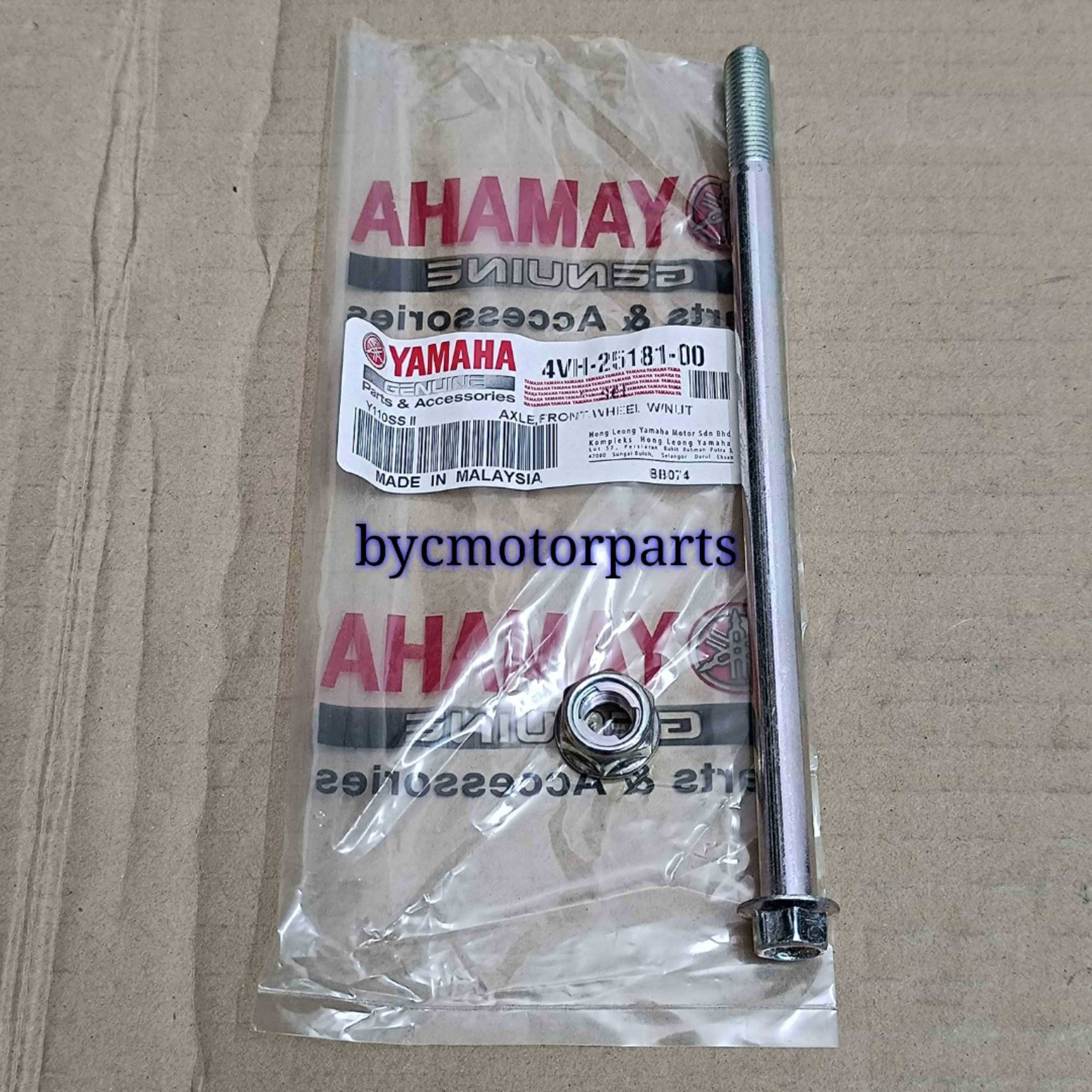 YAMAHA Y110 (OLD) SS1 FRONT REAR WHEEL SWING ARM SHAFT PIVOT WITH NUT ...