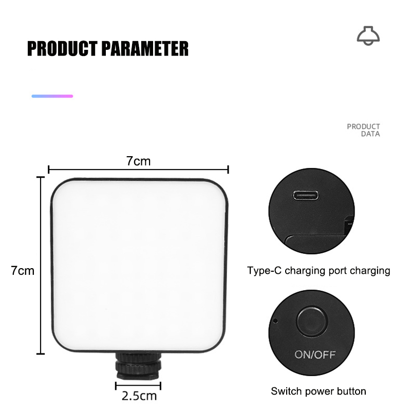 New Mini Portable Small Square Light LED Fill Light Dimmable ...