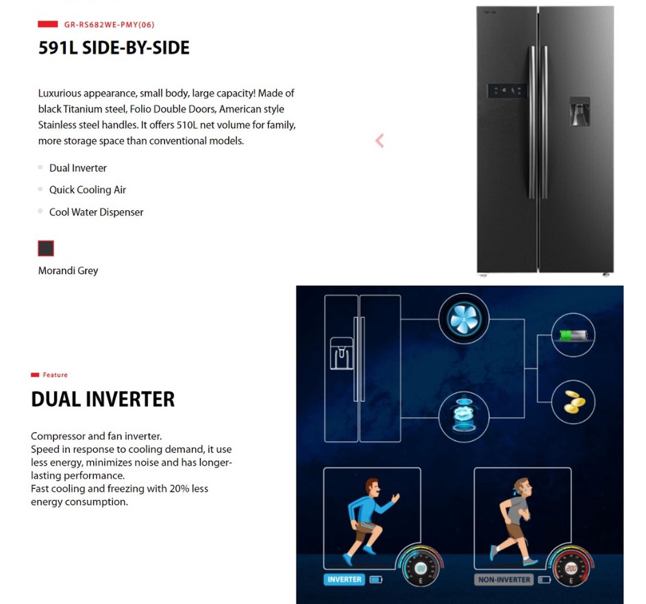 [FREE SHIPPING] Toshiba 591L Side By Side Dual Inverter Refrigerator ...
