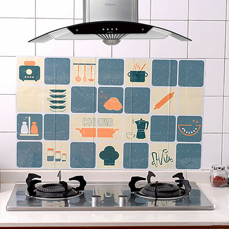 𝗖𝗨𝗧𝗧𝗔𝗕𝗟𝗘 》Oilproof Kitchen Wall Sticker Self Adhesive DIY Cabinet Tile ...