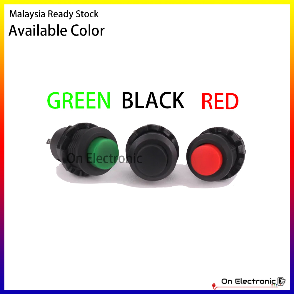 MS-358TC Push Button Switch On & Off 2 Pin 3A 125Vac 1.5A 250Vac Red ...