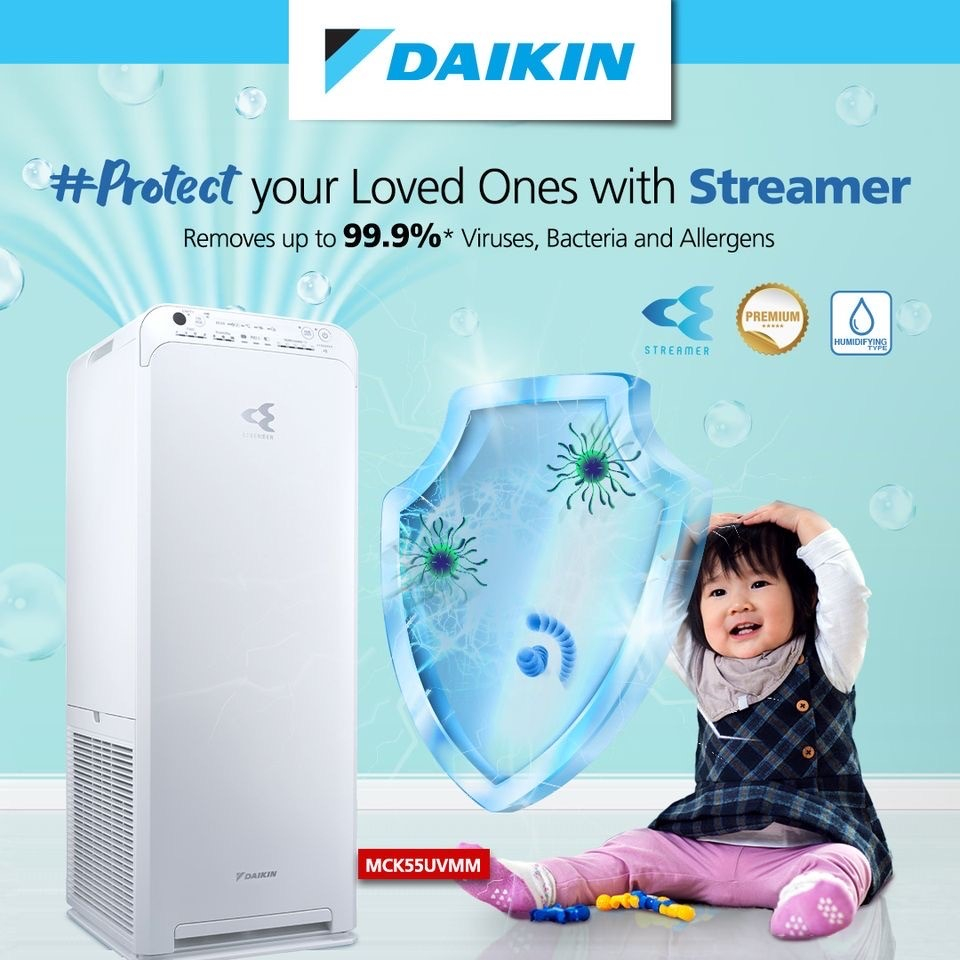 Daikin Air Purifier With Streamer Active Plasma Ioniser HEPA Filtration ...