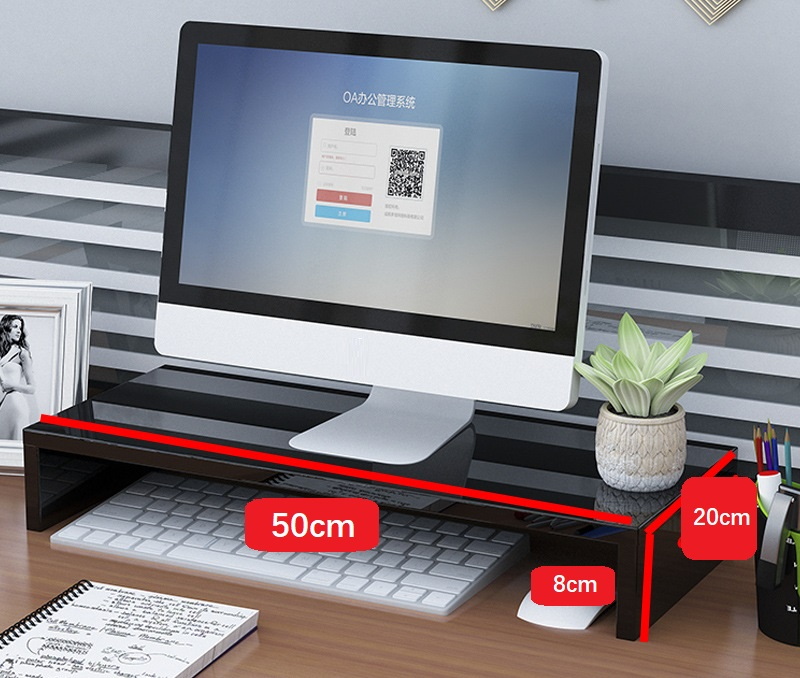 Monitor Screen Shelf Computer Monitor Stand Keyboard Storage Tray Rack ...