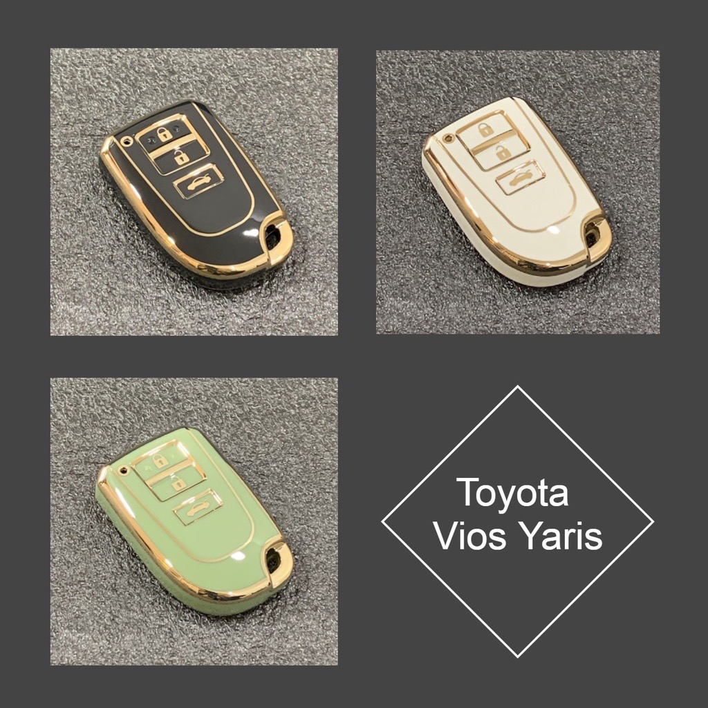 TOYOTA Vios Hilux Vigo Innova 2 Button Car Alarm Remote Control TPU Key ...