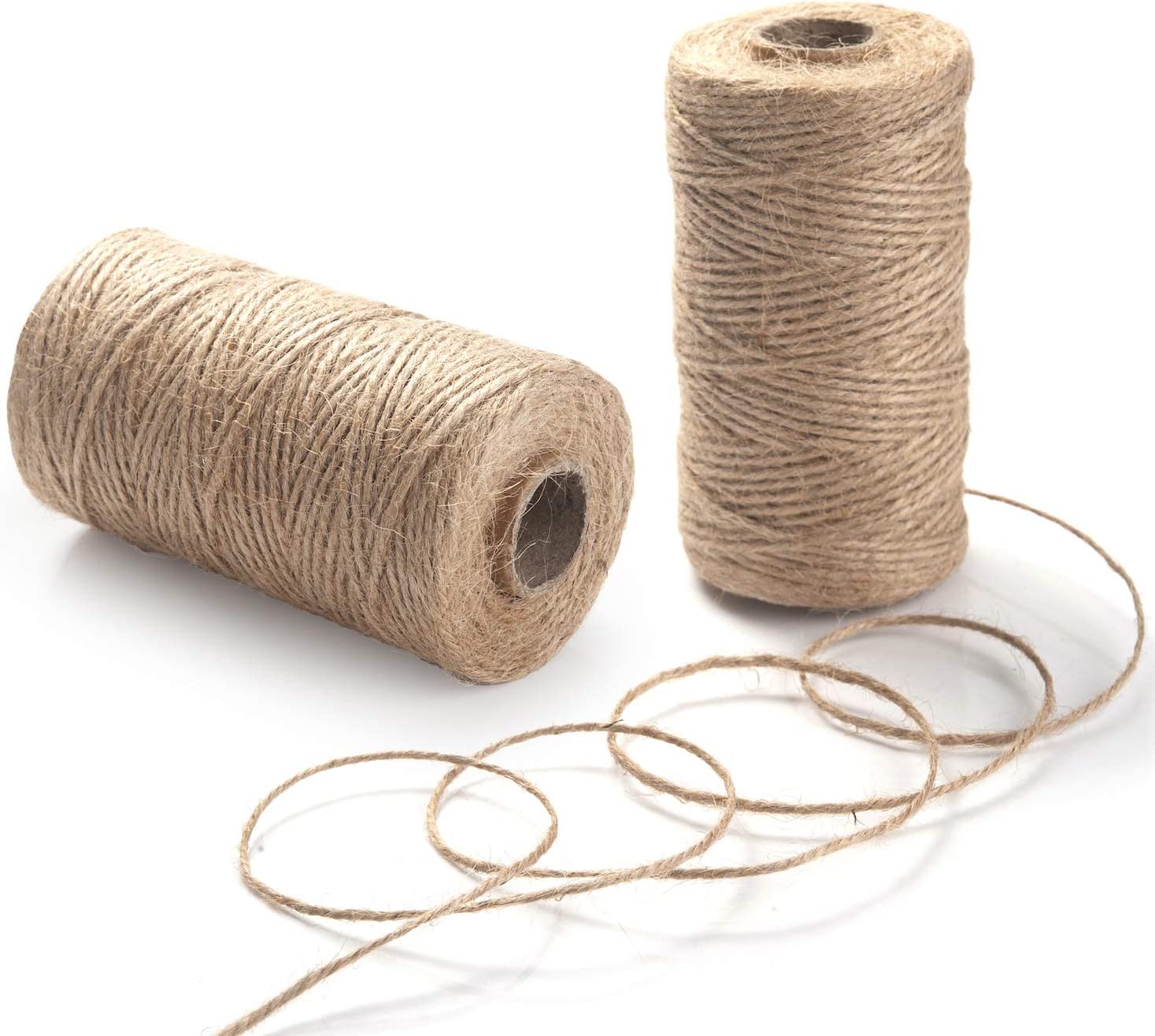 Jute Rope 2mm Heavy Duty Twine for Crafts Packing Gift Box Burlap