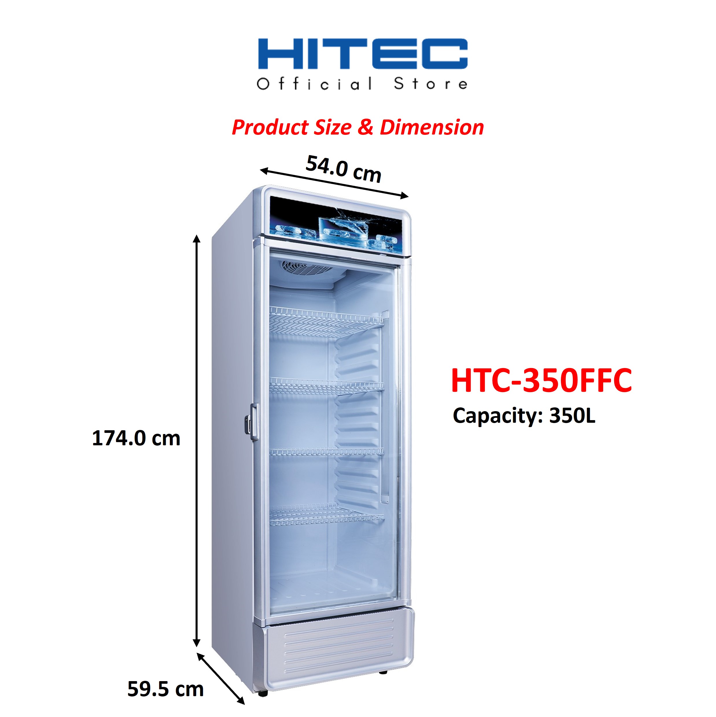 Hitec Display Chiller Showcase Frost Free L Htc Ffc Shopee