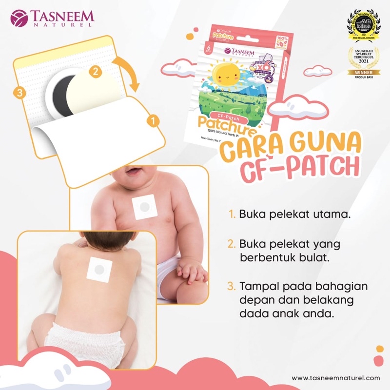 💜 Tasneem Naturel Demam Batuk Selsema Kahak Patchure Patch Cough Relief ...