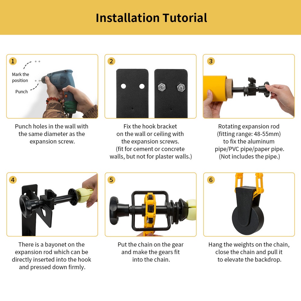 Manual Background Support System for ceiling and wall | Shopee Malaysia