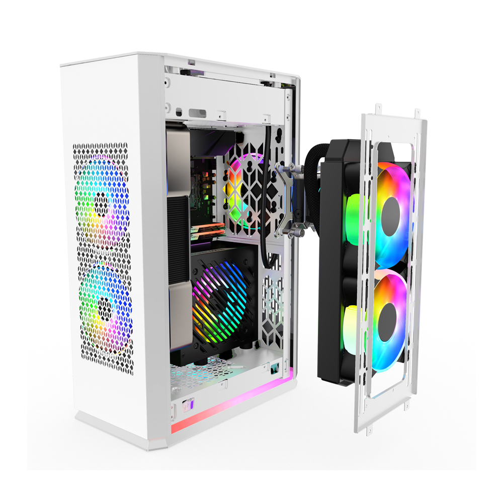 1st Player UN1 ITX Case Grey Black 240mm Liquid Cooler Support SFX ATX ...