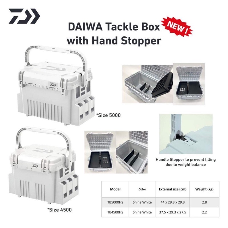 23 DAIWA TACKLE BOX TB SERIES TB4000HS TB4500HS TB5000HS FISHING BOX ...