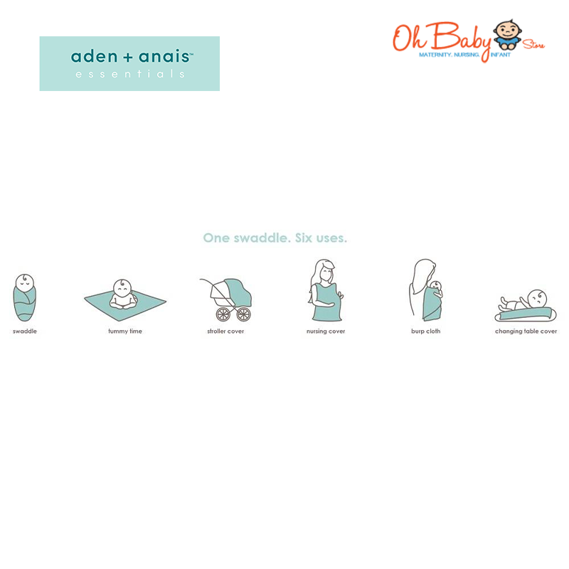 Aden+Anais Essential Cotton Muslin Swaddle 4pk