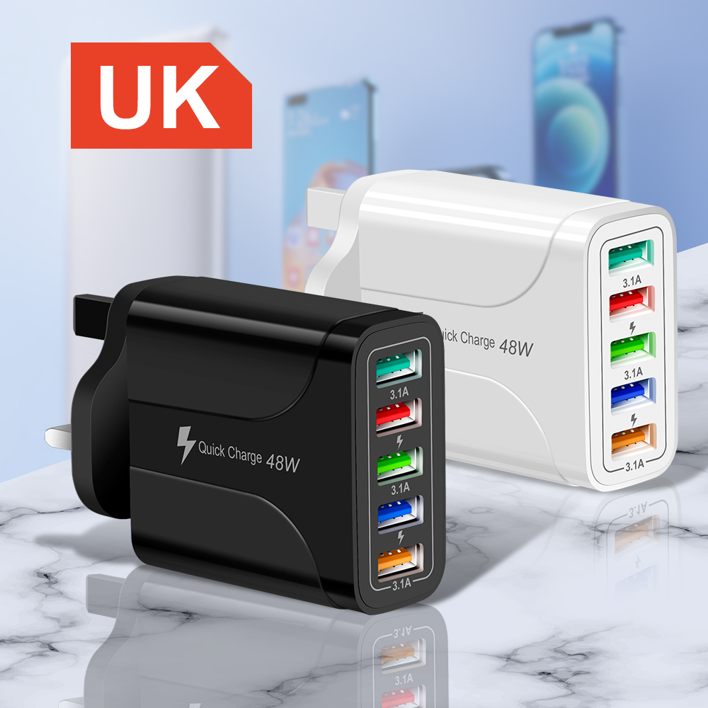 Fast Charging Power Adapter USB Charger UK Phone Charger Quick Charge ...