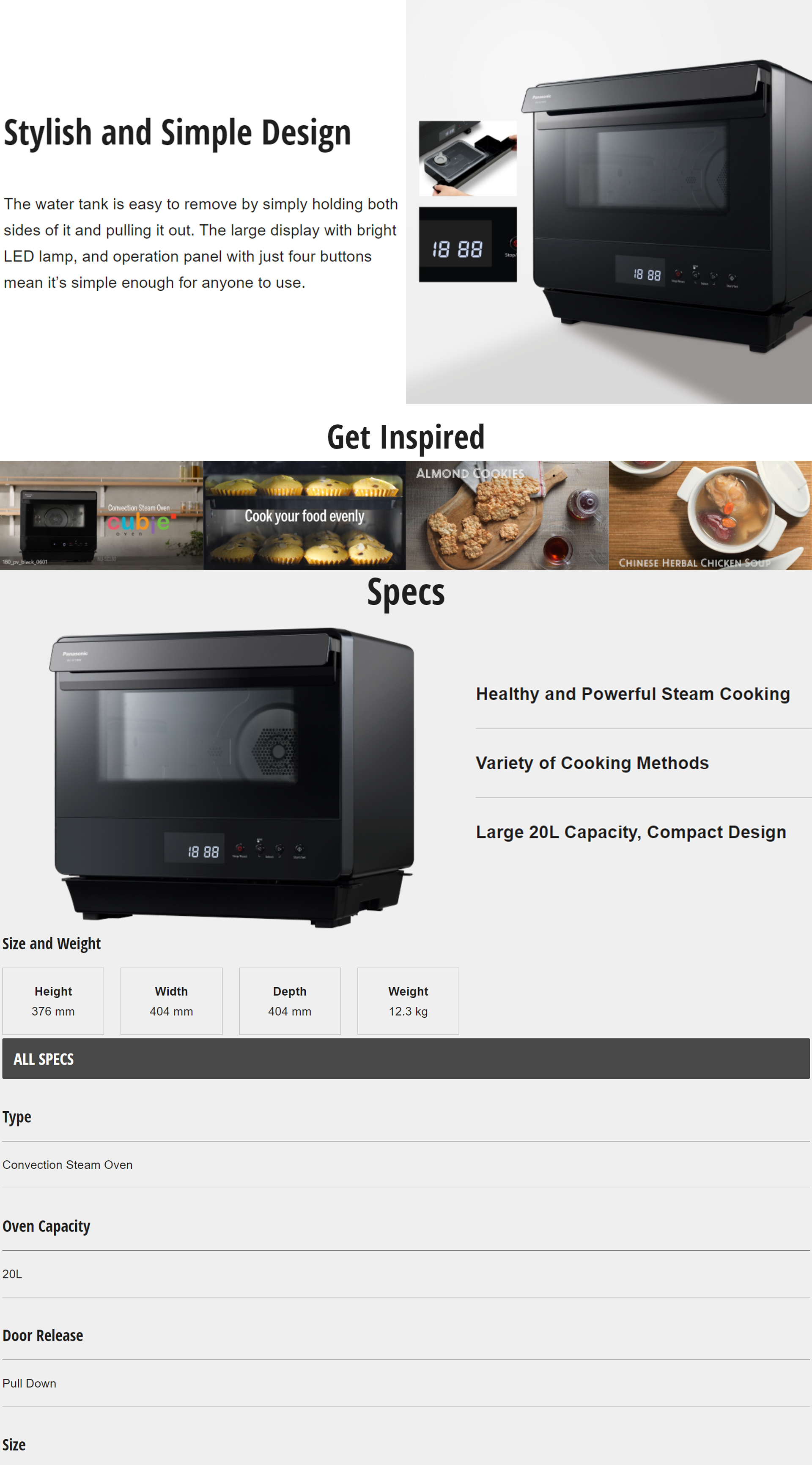 panasonic nu sc180bypq steam oven