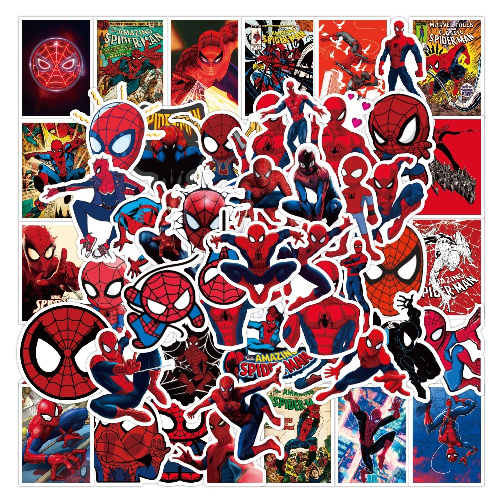 Spiderman Sticker Cute Kids Toys Label Decals Stiker Spider-Man ...