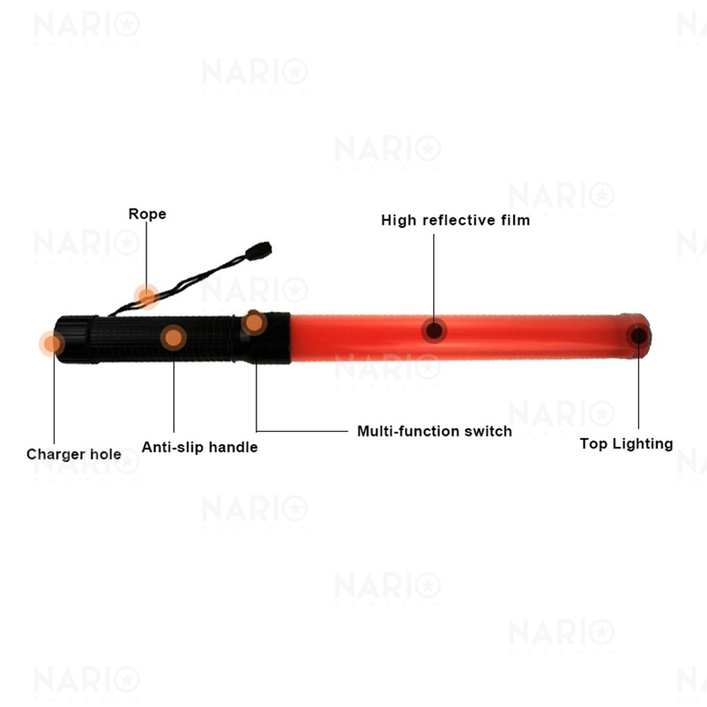 NARIO 54CM Red LED Baton Stick Light Traffic Signal Road Control ...