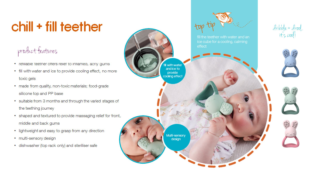 B.box | Bbox Chill + Fill Teether | Baby Teether | 3 months+ | Shopee ...