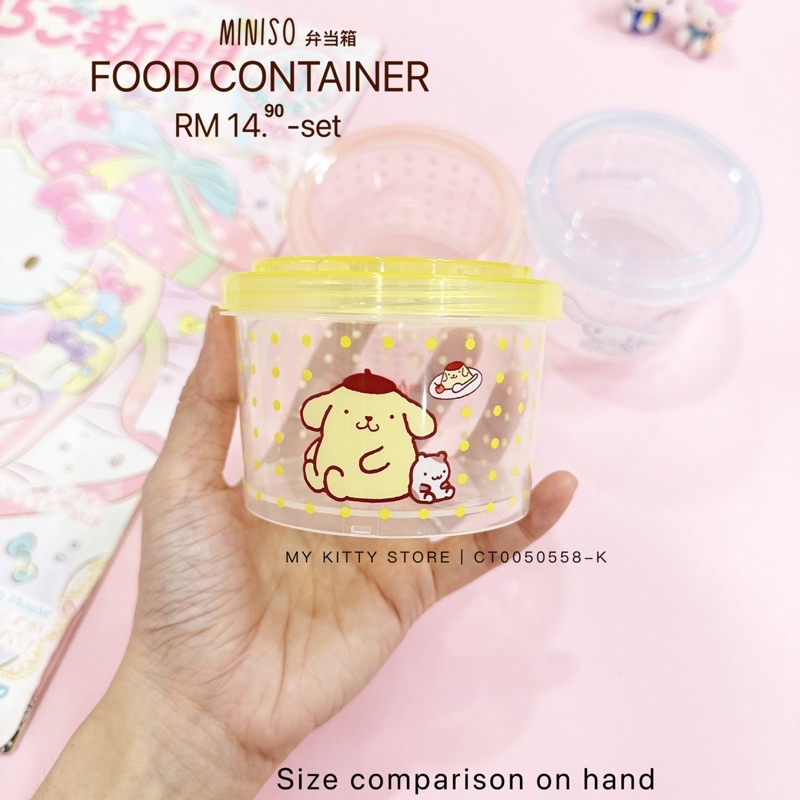Miniso Shanghai X Sanrio Characters Food Container Set of 3-Pieces PP ...