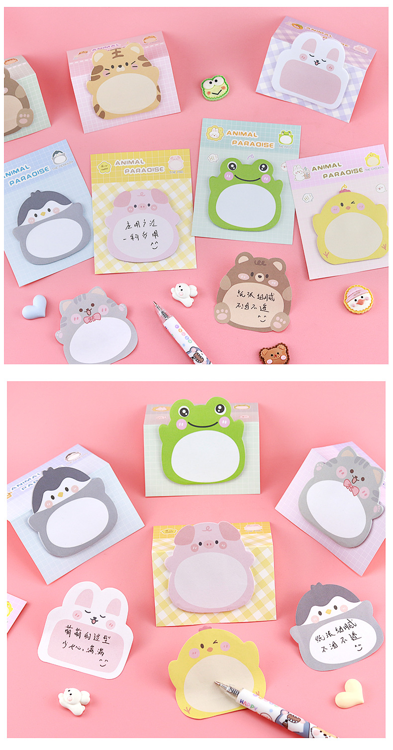 Whitespace Cute Animal Memo Pad Standable Cheap Cartoon Sticky Notes ...