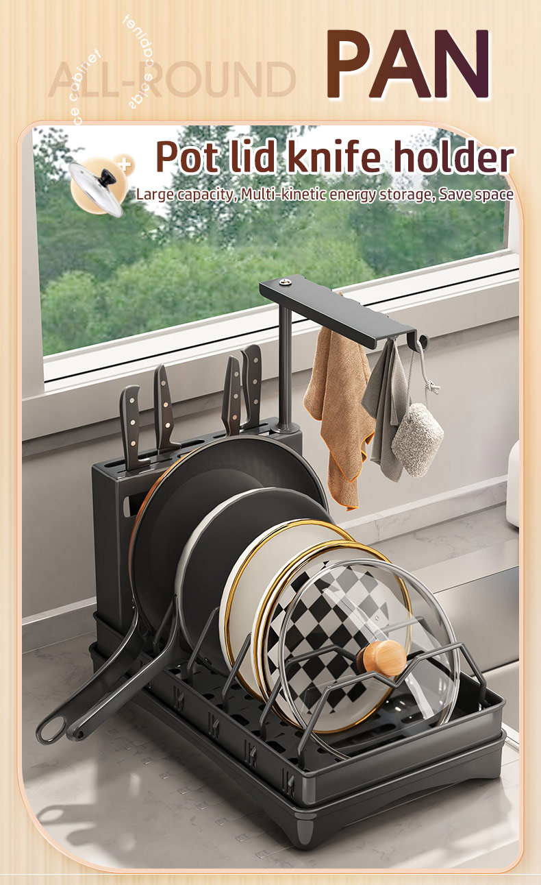 Dish Rack Knife Holder Storage Rack Spoon Holder Rak Pisau Serbaguna