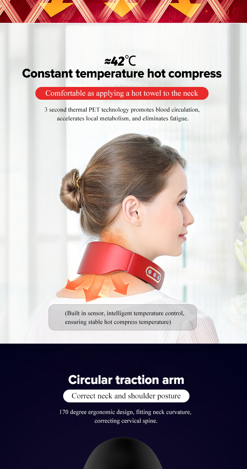 YOGO Neck Massager Electric With 8 Head Back Neck Spine Cervical Body ...