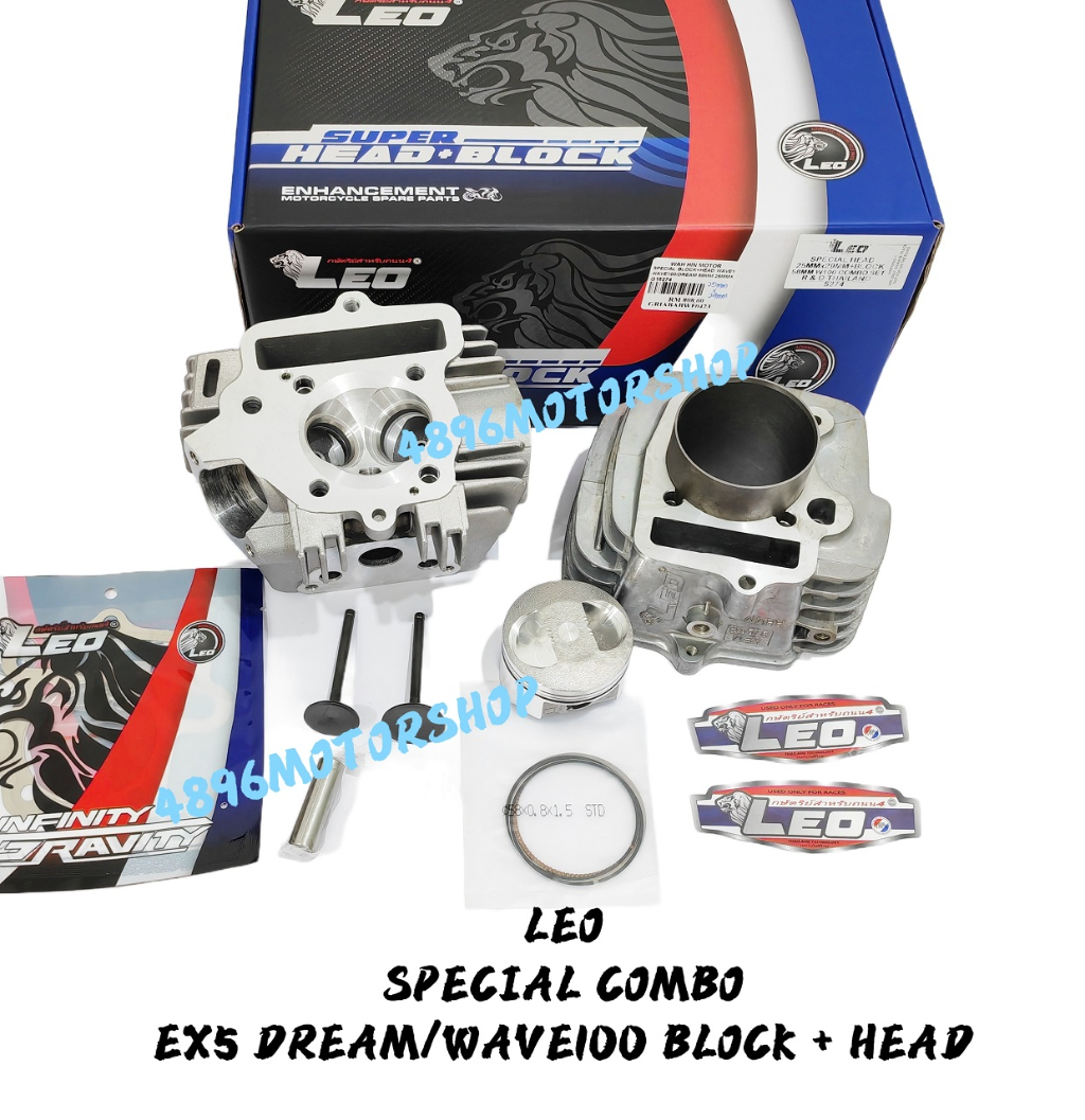 LEO R&D COMBO SUPER RACING CYLINDER HEAD BLOCK EX5 DREAM WAVE100 WAVE ...