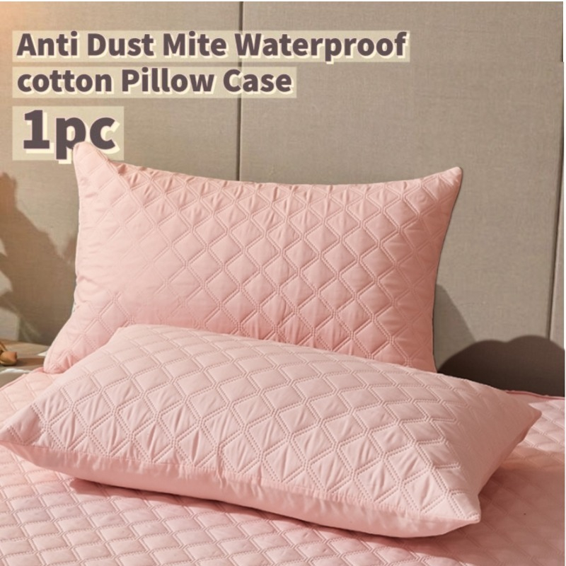 Premium Pillow Protector Waterproof Anti dust mite pillow case with comfortable cotton filling Shopee Malaysia