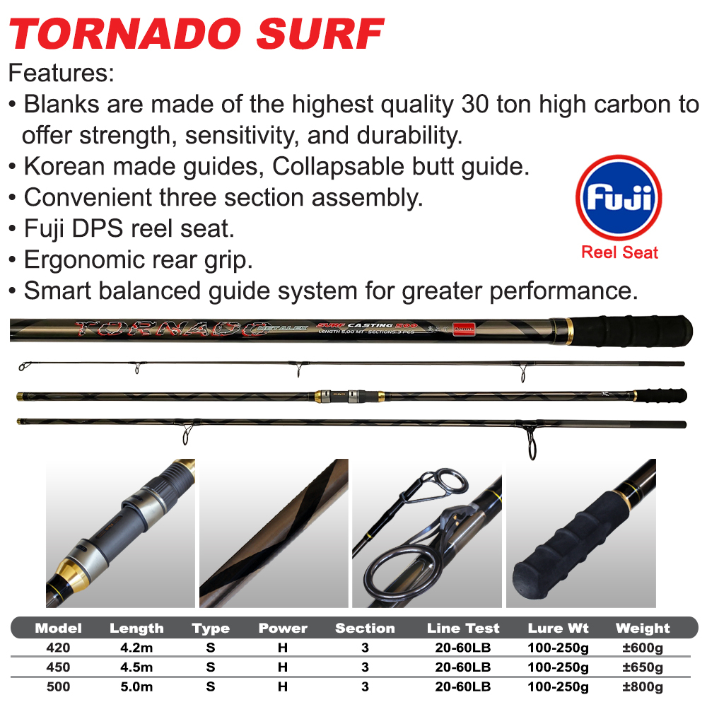 Banax Tornado Surf Fishing Rod (14'7ft - 16'4ft) | Shopee Malaysia