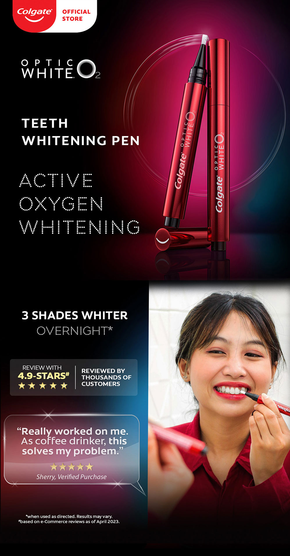 Colgate Optic White O2 Teeth Whitening Pen Shopee Malaysia