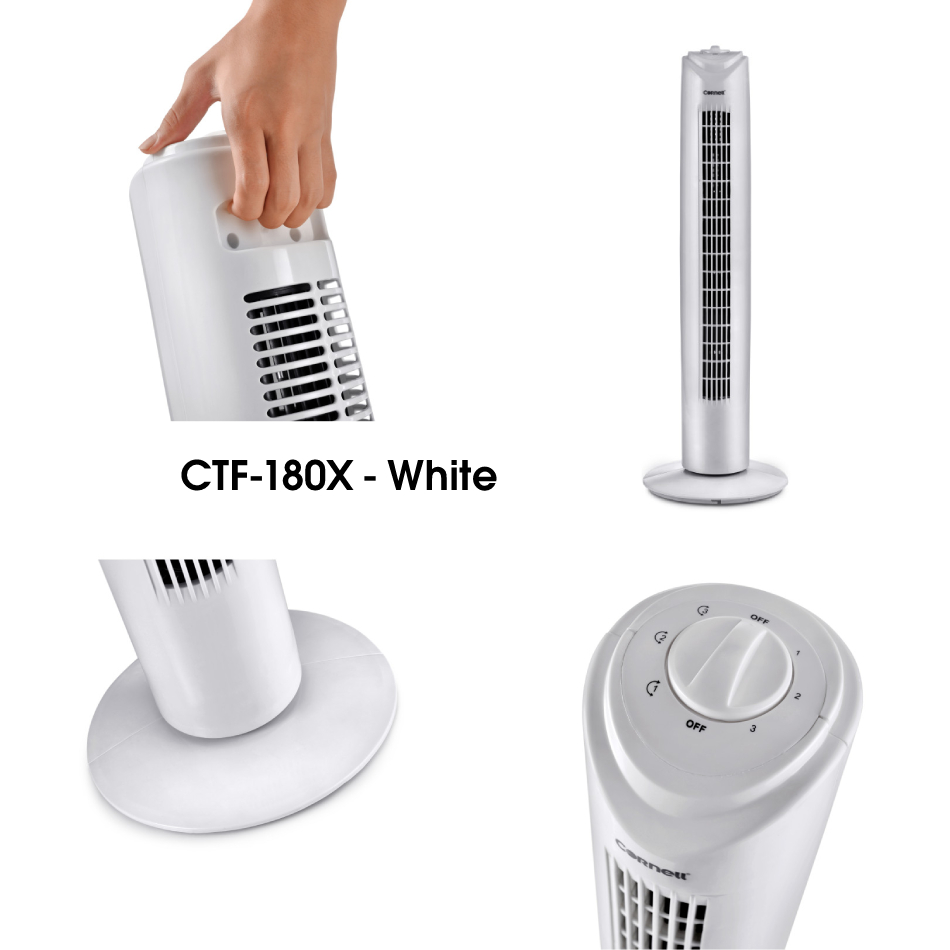 Cornell 32" Tower Fan with Oscillating Head CTF180X (Kipas Berdiri