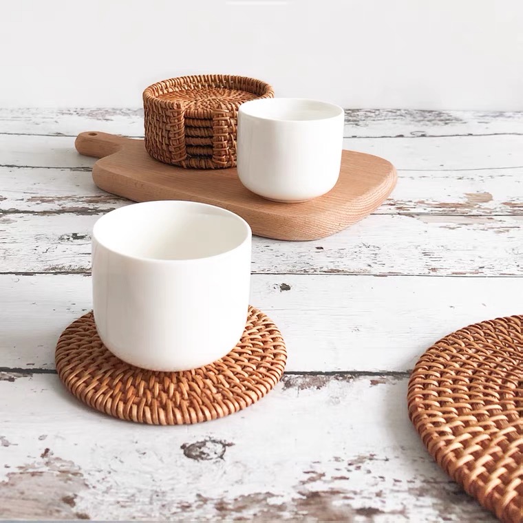 Rotan Alas Meja/ Rattan Placemat Rattan Coaster Heat Insulation Kitchen ...
