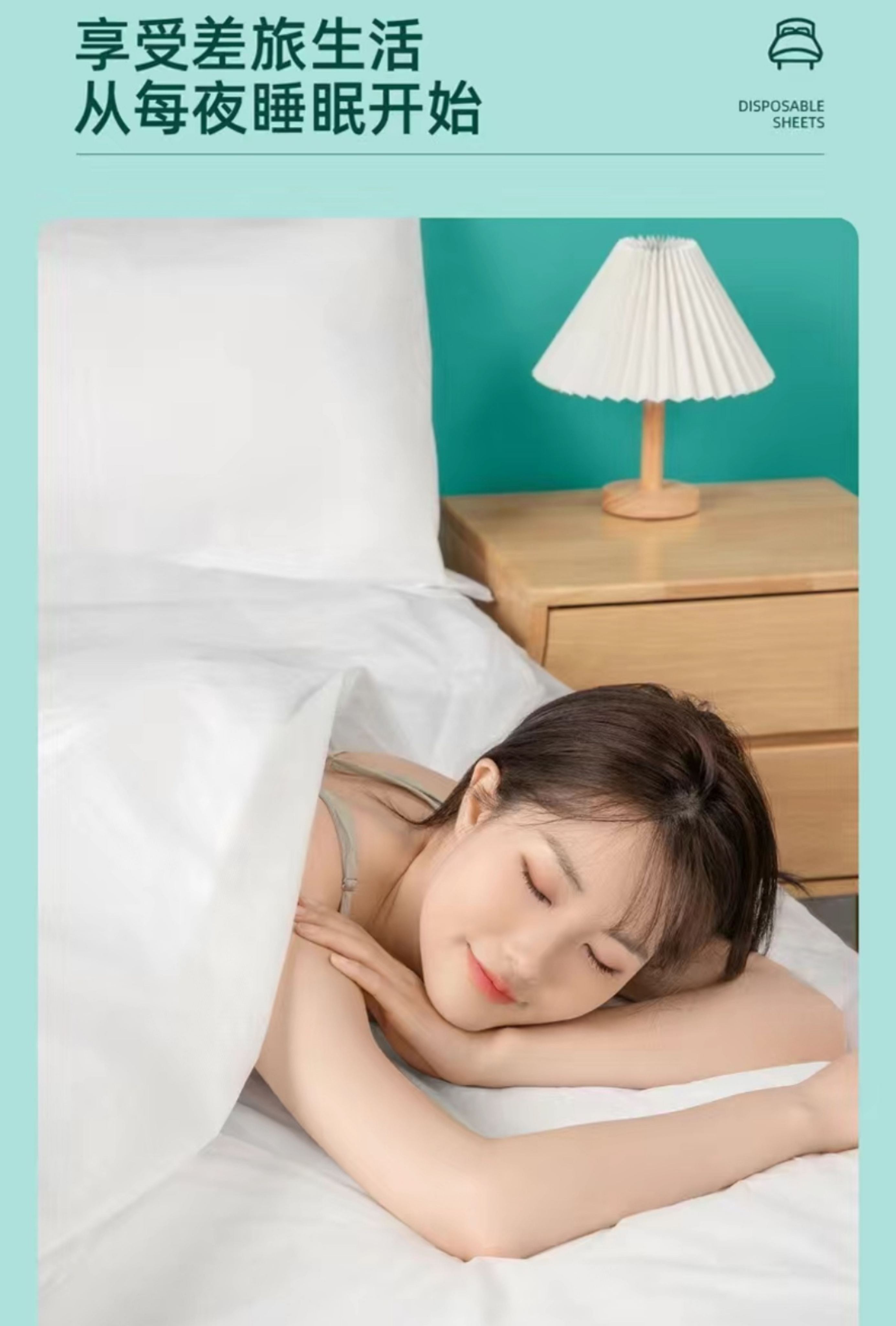 [Disposable Bedsheet Travel Set ]One time Single Bedsheet/ Queen ...