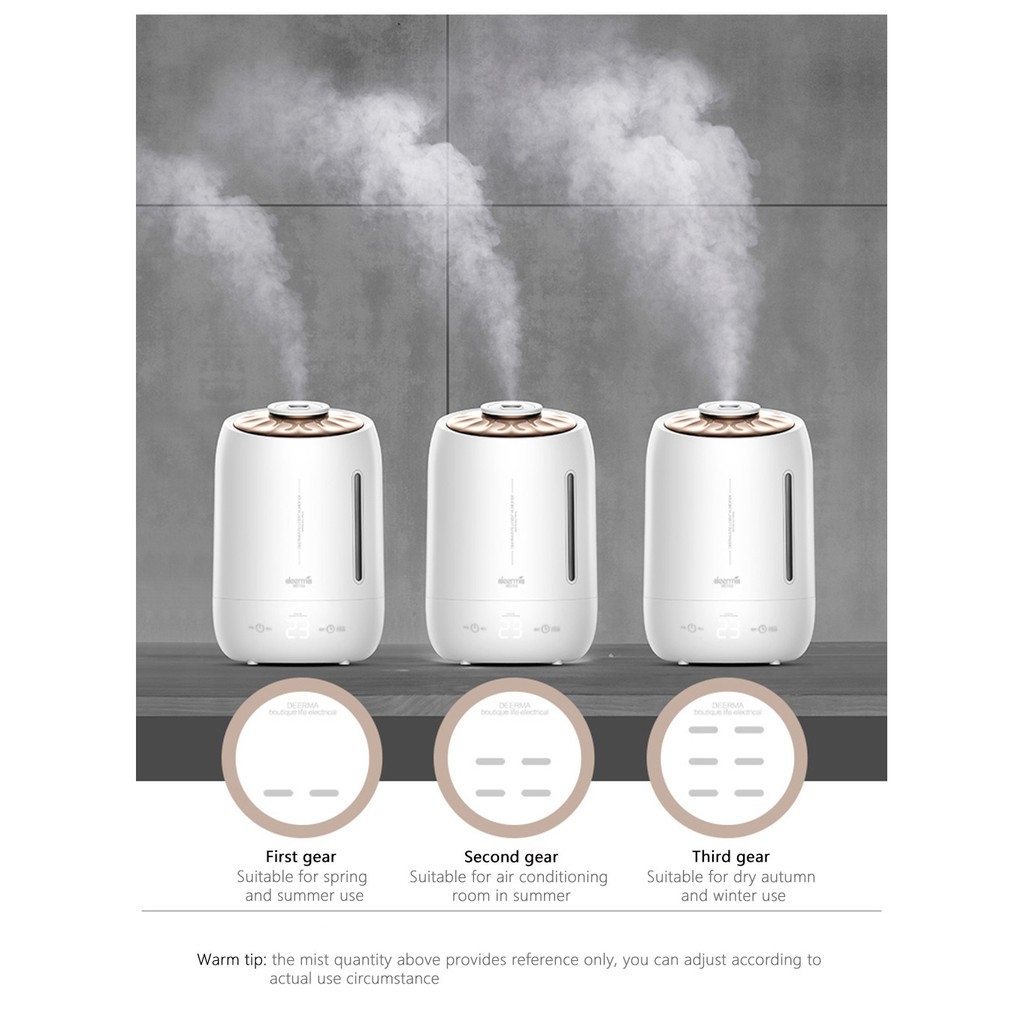 Deerma DEM-F600 Air Humidifier Mist Maker Timing With Intelligent Touch ...