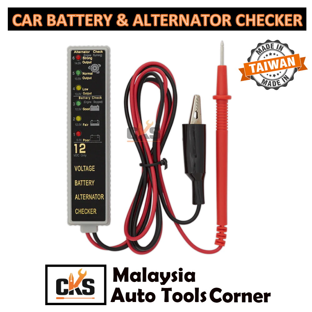 Car Battery & Alternator Voltage Tester 12 volt LED Display DIY Battery ...