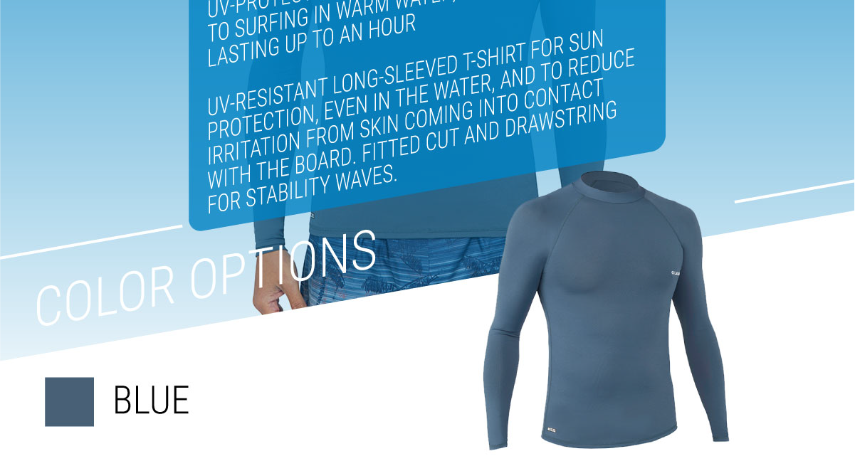 Decathlon UPF 50+ Men Water Sports Long Sleeve Shirt UV Protection Surfing/  Swimming/ Snorkeling/ Diving - Olaian